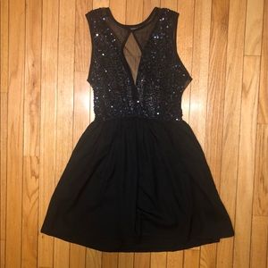 Shimmery Dark Blue and Black Dress